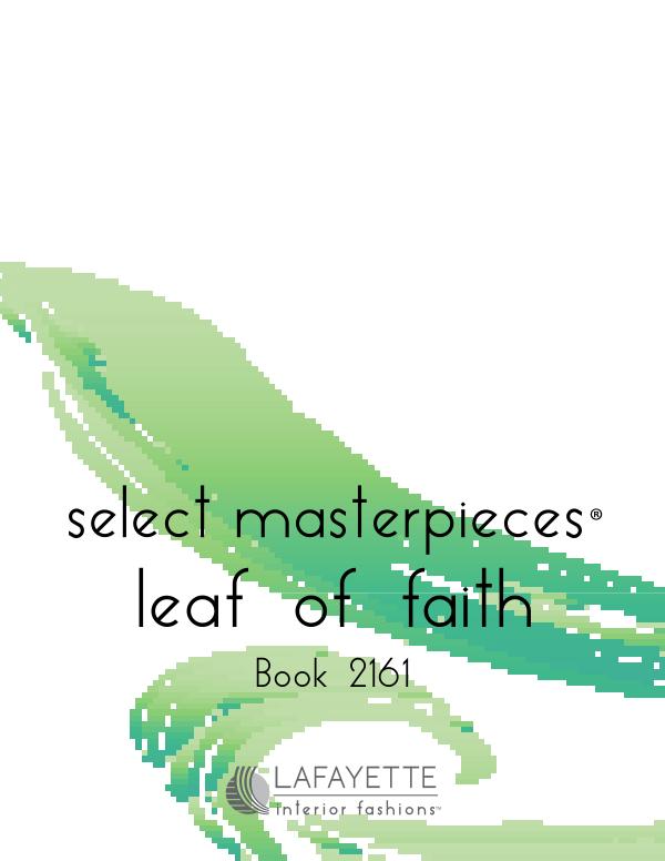 Select Masterpieces Fabric Collections by Lafayette Interior Fashions Book 2161, Leaf of Faith