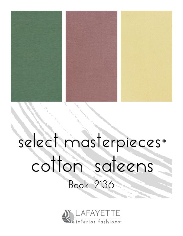 Select Masterpieces Fabric Collections by Lafayette Interior Fashions Book 2136, Cotton Sateens