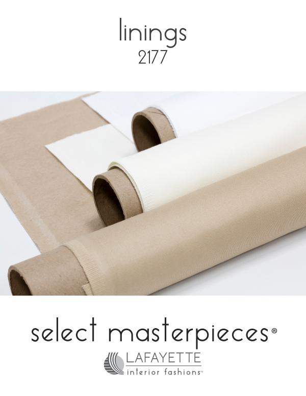 Select Masterpieces Fabric Collections by Lafayette Interior Fashions Book 2177, Linings