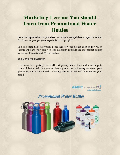 Promotional Water Bottles Marketing Lessons You should learn from Promotiona