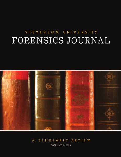 Forensics Journal - Stevenson University 2010
