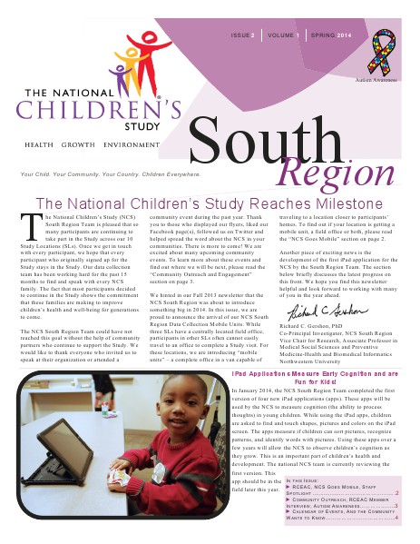 NCS South Region Spring 2014 Newsletter Spring 2014