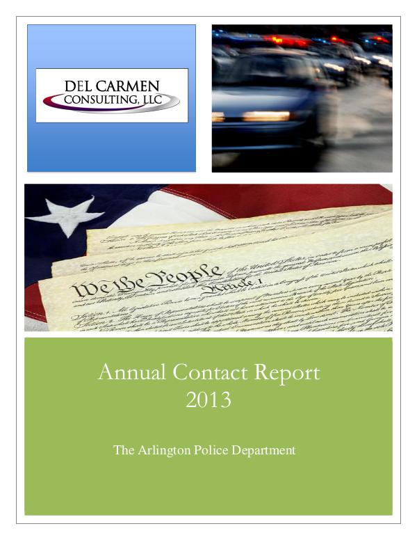 2013 Racial Profiling Report
