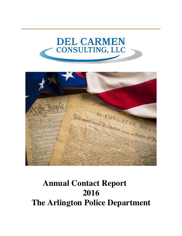 2016 Racial Profiling Report