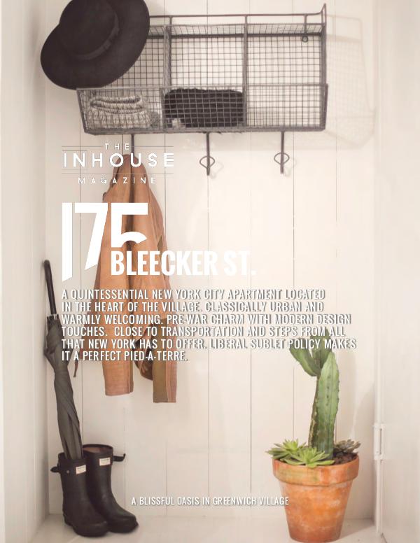 The InHouse Magazine 175 Bleecker Street, NYC.