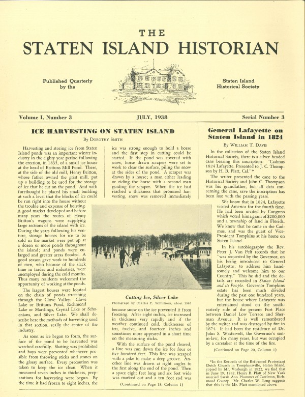 Staten Island Historian July 1938