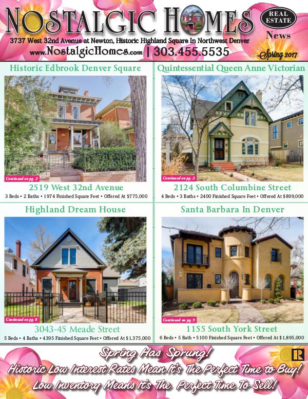 Nostalgic Homes Real Estate Newsletter NH Newsletter Spring 2017
