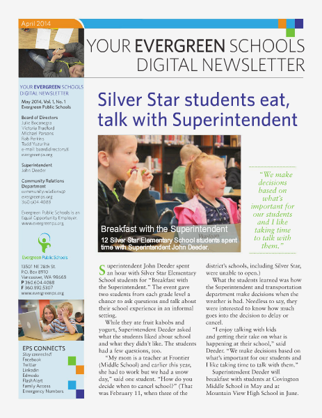Your Evergreen Schools | May 2014