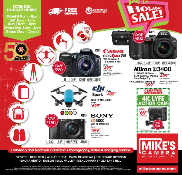 Mike's Camera Weekly Ad Mike's Camera Holiday Sale