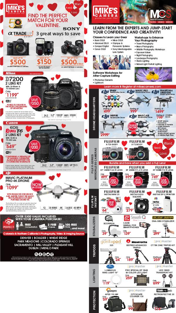 Mike's Camera Weekly Ad Mike's Camera Valentine's Day Sale