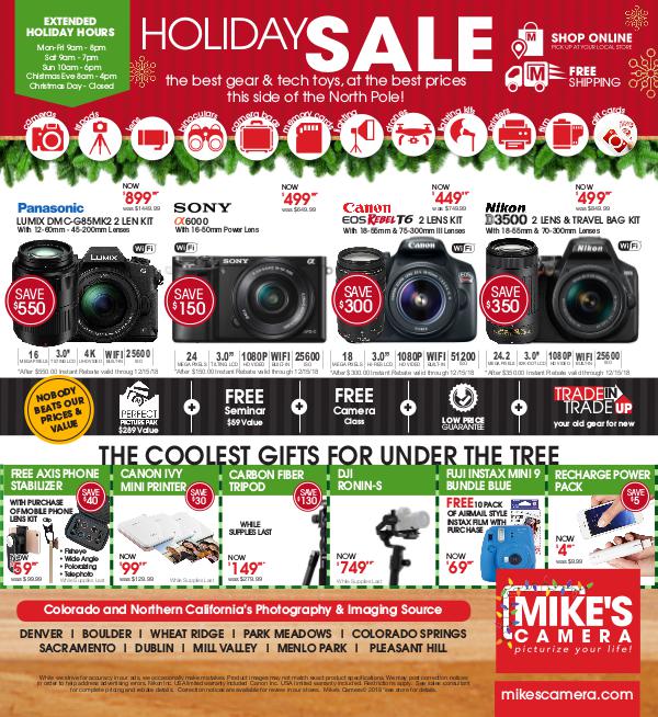 Mike's Camera Weekly Ad Mike's Camera Holiday Sale