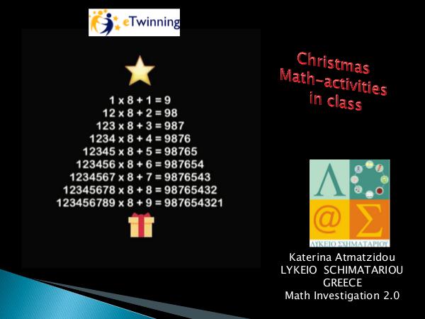Christmas math activities in class Vol 1
