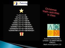 Christmas math activities in class