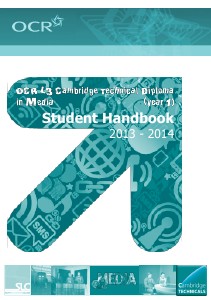 OCR Cambridge Technicals in Media (year 1) handbook - 2013-14 Sept 2013