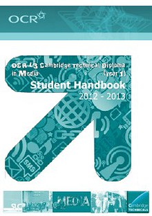 OCR Cambridge Technical in Media course handbook