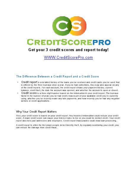 Credit Repair 101 March 2014