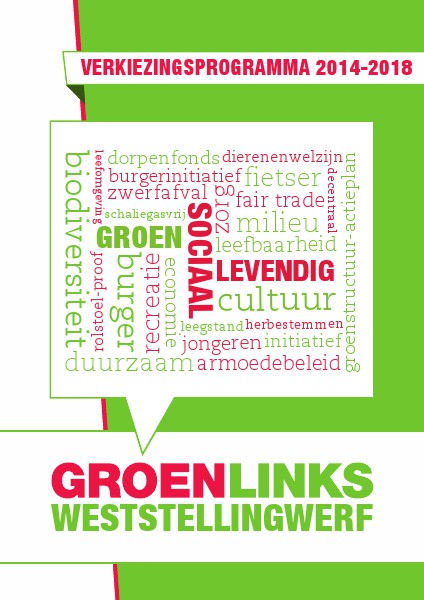 Verkiezingsprogramma GroenLinks Weststelling 2014-2018 5000