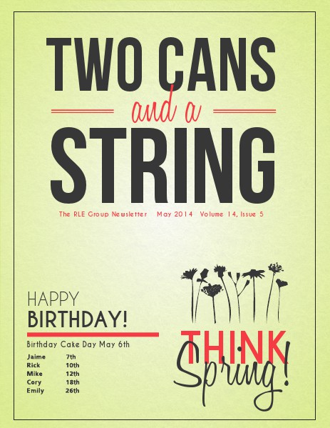 Two Cans and a String May 2014