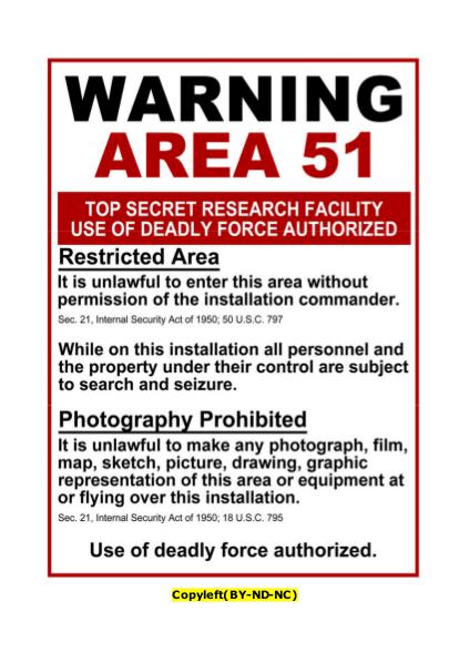 Fantascienza! - warning Area 51