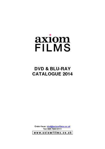 Axiom Films Catalogue 2014 June 2014