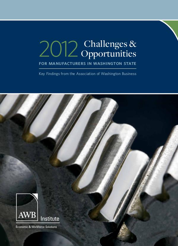 Manufacturing 2012 Manufacturing Report