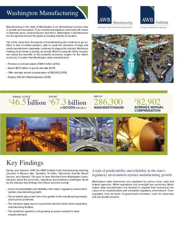 Manufacturing 2014 Manufacturing Report