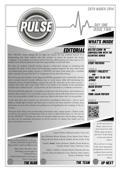 Pulse Day 1 Issue 2