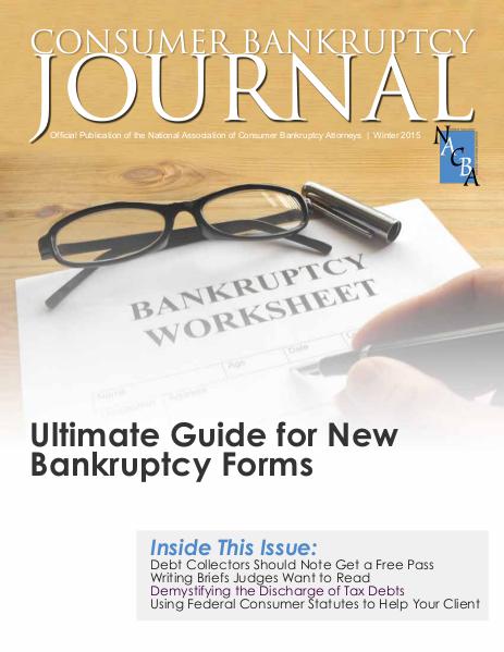 Consumer Bankruptcy Journal Fall 2015