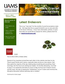 Monthly Crucial Conversations April 2014