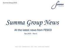 Summa Group News 2015 - Nov PT 3