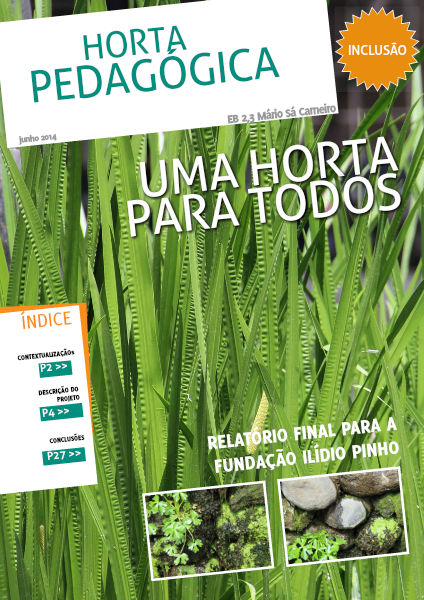 HORTA PEDAGÓGICA - Uma horta para todos Relatório PrémioFIP_ 2014