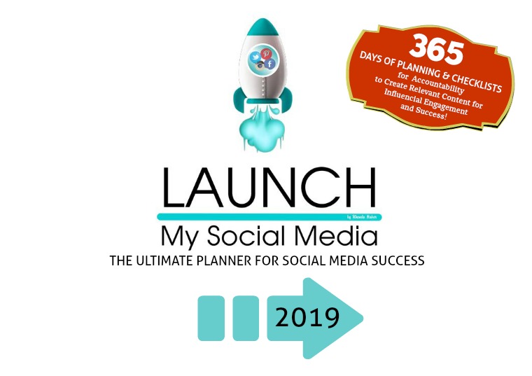 Launch My Social Media - Lifestyle & Content Planner 2019 Content Planner