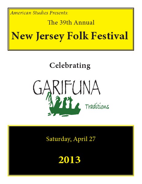 New Jersey Folk Festival Program Book 2013 Apr. 2013