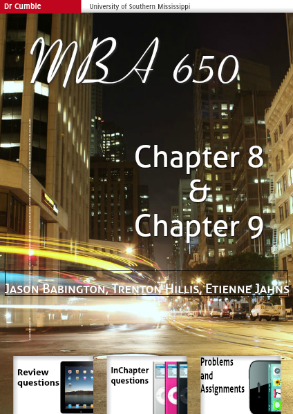 MBA 650 Chapter 8 & 9