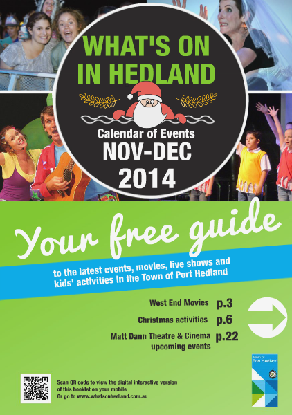 Monthly Events Calendar November - December 2014