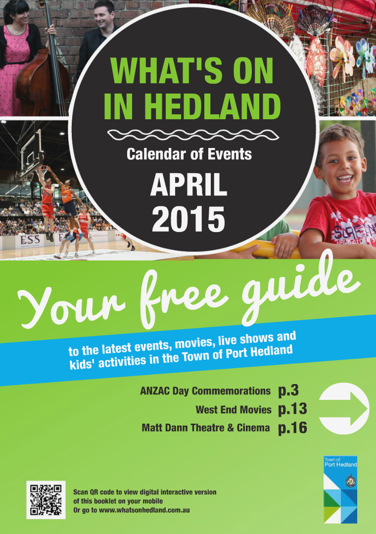 Monthly Events Calendar April 2015