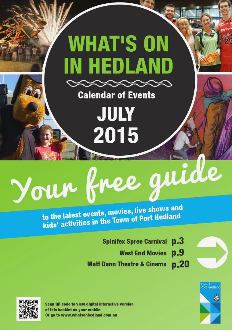 Monthly Events Calendar July 2015