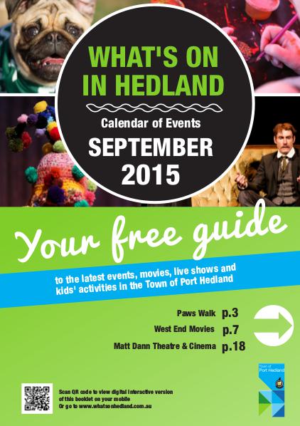Monthly Events Calendar September 2015