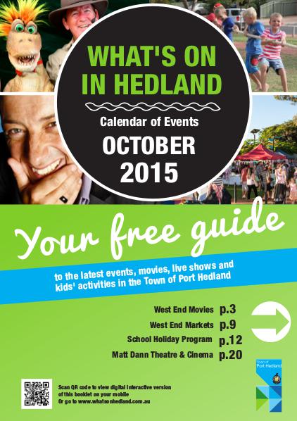 Monthly Events Calendar October 2015