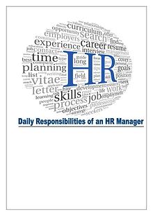 HR Manager's Roles and Responsibilities