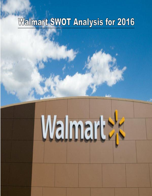 Walmart Analysis for 2016 1