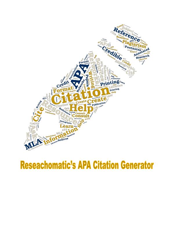 Researchomatic's Online Citataion Generator 1