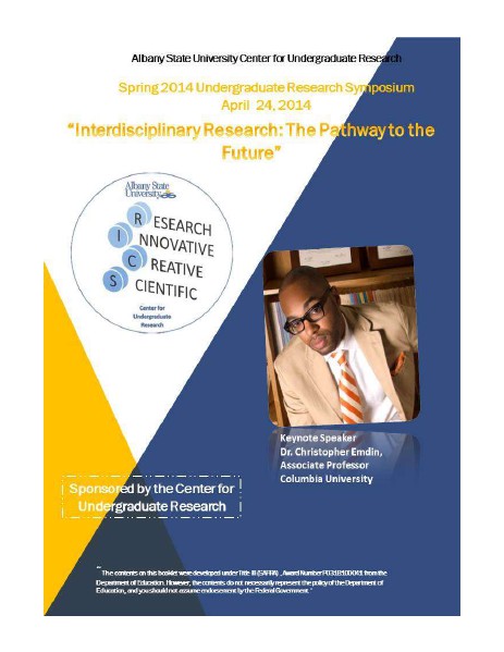 AUS Spring 2014  Undergraduate Research - Symposium Booklet Apr. 2014