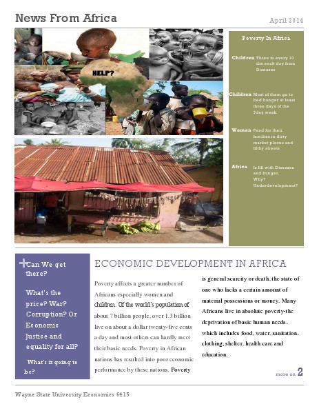 ECONOMIC DEVELOPMENT IN AFRICA 1