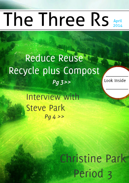 Reduce Reuse Recycle April 2014