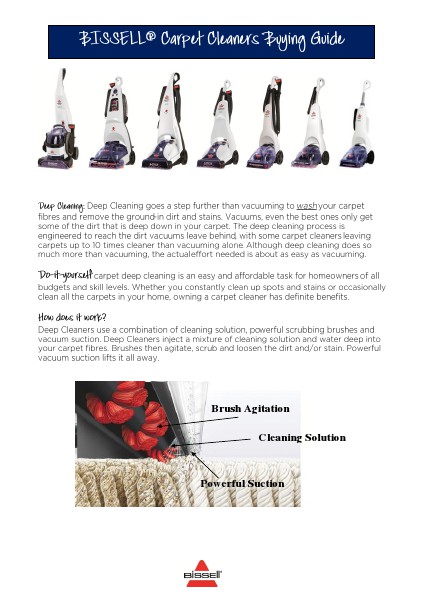 Bissell Carpet Cleaners Buying Guide Vol 1