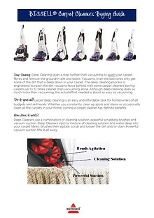Bissell Carpet Cleaners Buying Guide