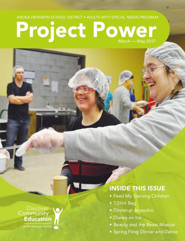 Community Education - current class catalogs Project Power - Spring/Summer 2017