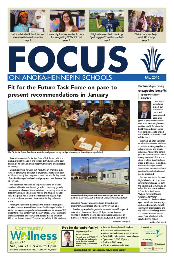 Newsletters 2016-17 Focus newsletter, [2] fall