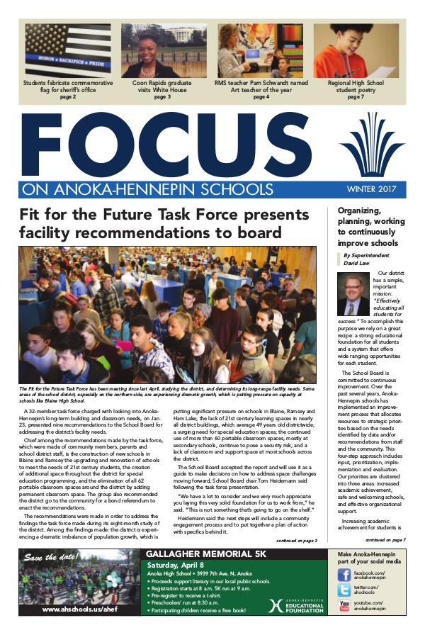 Newsletters 2016-17 Focus newsletter, [3] winter